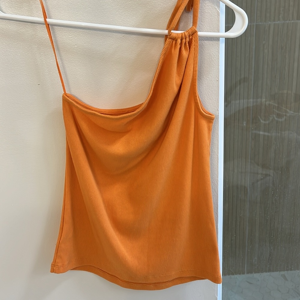 Tie Shoulder Ribbed Tank - Picture 4 of 4